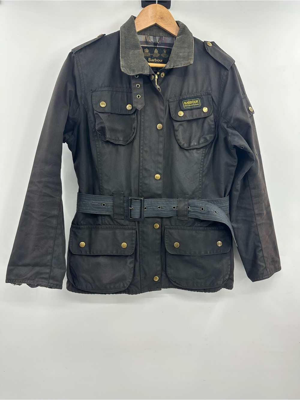 Barbour Waxed Cotton International Jacket UK12 US8